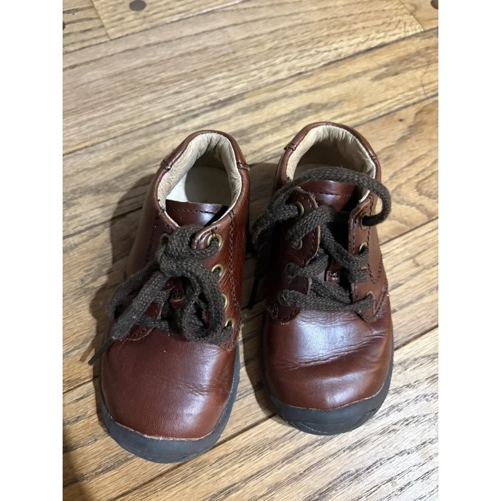 Stride Rite Srt Elliot Boys Shoes Brown Leather Size Kids Toddler 6.5W